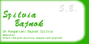 szilvia bajnok business card